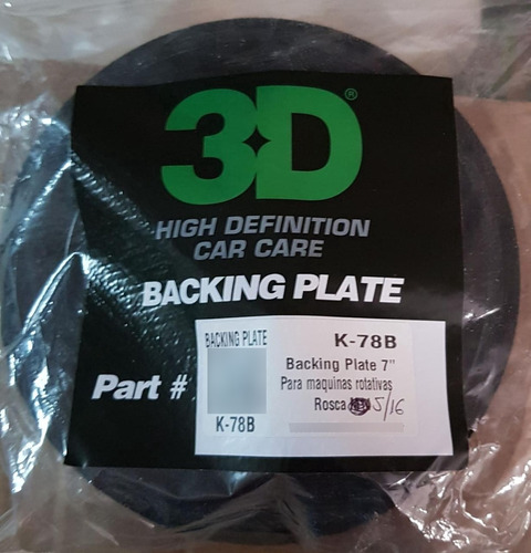 Kit Pulido 3d Backing Plate + 3 Pad 7 Pulgadas M14 O 5/16