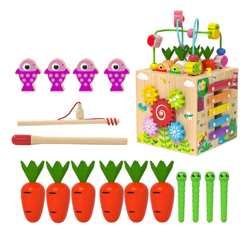 Cubo De Actividades 8 En 1, Juguete Educativo Para Niños,