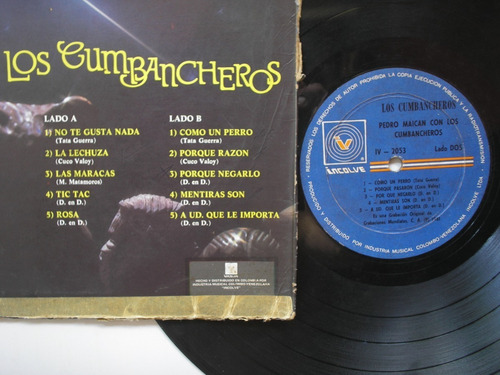 Pedro Maican Y Los Cumbancheros Lp Vinilo Colombia 1981 (Usado)