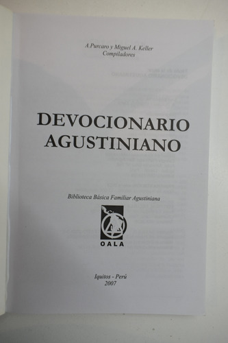 Devocionario Agustiniano Arturo Purcaro ,miguel A.keller C68