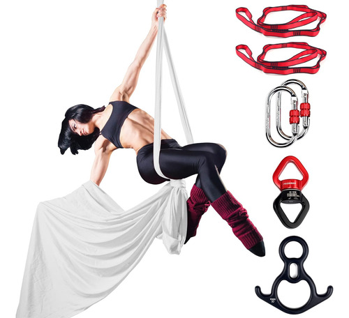 Juego De Sedas Aéreas, Hamaca De Yoga Ariel Premium De 9...