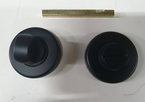 Imagen 3 de 4 de Pomo Y Bocallave De Baño Sidañez 1403g Color Negro 48mm
