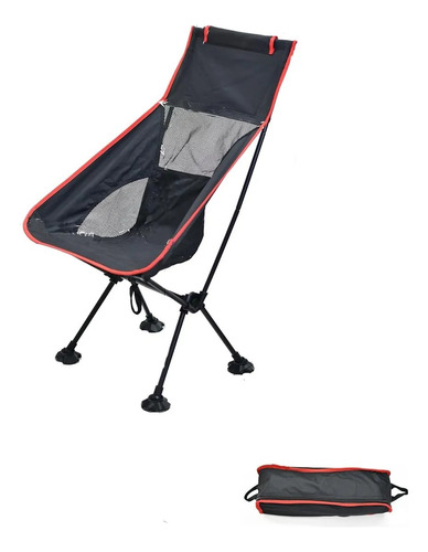 Silla Para Camping Playa Pesca Acampar Plegable Portatil Negro
