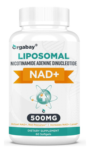 Liposomal Nad+ 500mg Con Tmg 250 Mg Envejecimiento 60 Cap