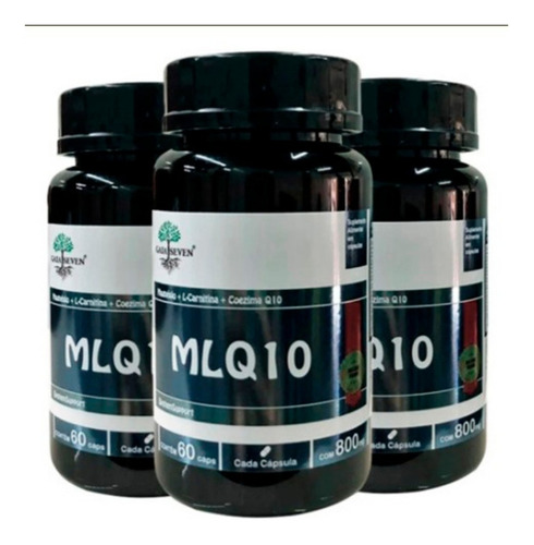 Imagem 1 de 7 de Kit Com 3 - Trio Cardio: Mlq10 800mg 60 Cápsulas