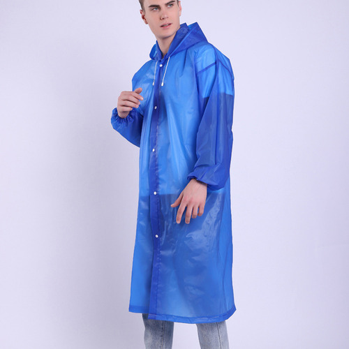 Poncho De Lluvia Eva De Moda Impermeable Reutilizable Transp
