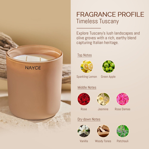 Vela Perfumada De Lujo De Nayce - Vela 100% De Aromaterapia