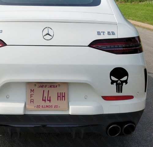 2 Calcomanías De Calavera Maleta Moto Coche Sticker Choper