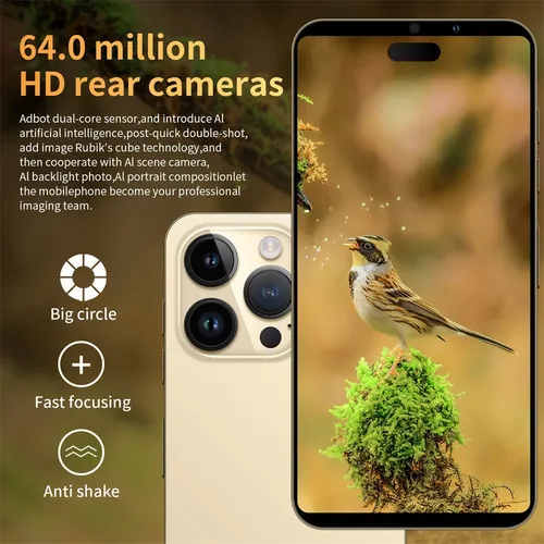 Q Smartphone Android Barato I14promax 6.7 De 8 Gb+256 Gb [vu