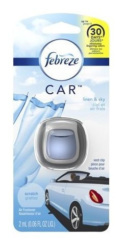 Febreze Car Desodorante Para Auto Linen Y Sky X 2 Ml