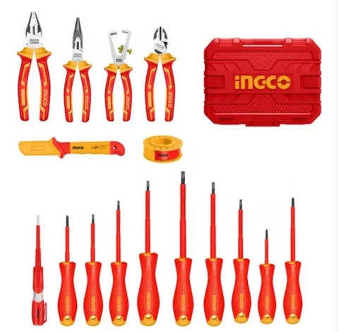 Set Herramientas Ingco Aisladas 1000v 16 Pzas Hkith1601