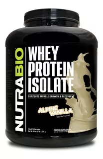 Whey Protein Isolate 5 Lb Nutrabio, Proteína 100% Aislada Sabor Alpine Vanilla