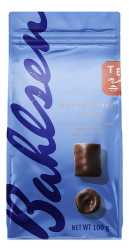 Mini Rolinhos de Wafer Cobertura Chocolate ao Leite Bahlsen Pacote 100g