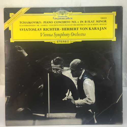 Tchaikovsky - Piano Concierto 1 Karajan Germany - Vinilo Lp