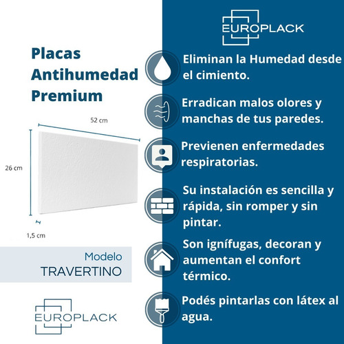 Placas Antihumedad Europlack Blanco