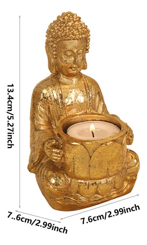 Portavelas De Buda Meditando Portavelas De Resina Estatuilla