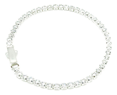 Pulsera Carmín Amy De Plata 925 Con Zirconias Blancas Ss