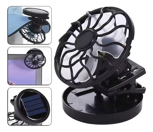 Ventilador Solar Con Clip De Mesa