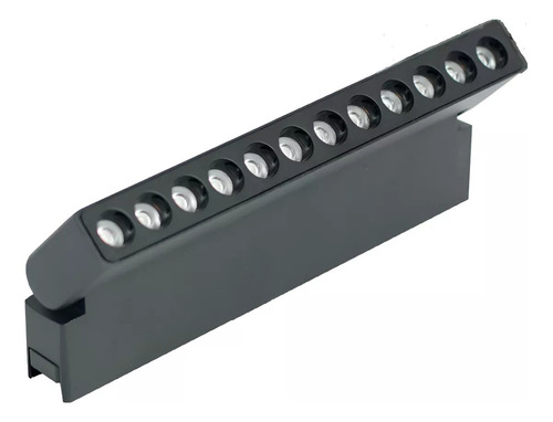 Luminaria Led Orientable Riel Magnético 12w Cálida 48v Tbcin Estructura Negro