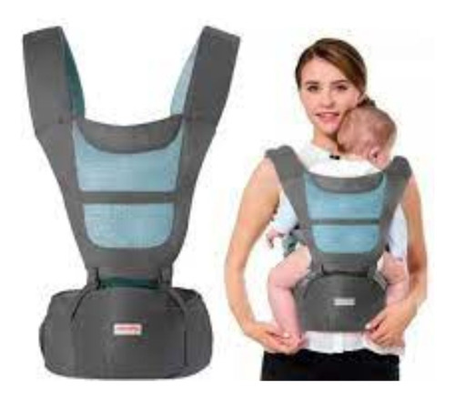 Canguru Ergonômico Bebê 6x1 Cinza Importway 3 A 24 Meses