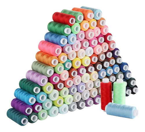 Juego De Hilos De Coser, 100 Colores, 250 Yardas Cada Bobina