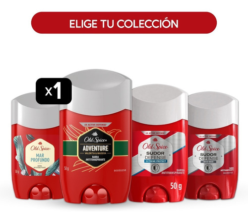 Antitranspirante Barra Old Spice 50 Gr - Colección Completa