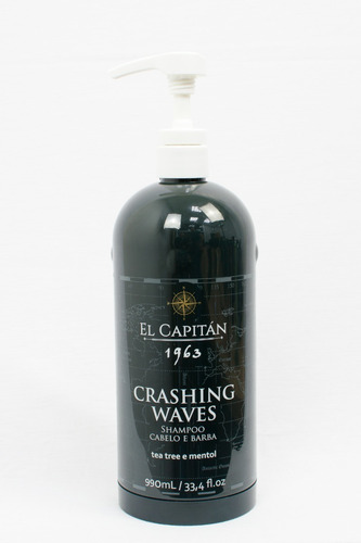 Imagem 2 de 5 de Shampoo Masc Cabelo/barba Crashing Waves 990ml El Capitán