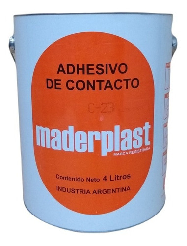Cemento De Contacto Adhesivo Maderplast Fuerte C-23 | 4lt Me