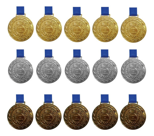 Kit C/5 Medalhas Ouro+5 Prata+5 Bronze M43 Honra Ao Mérito