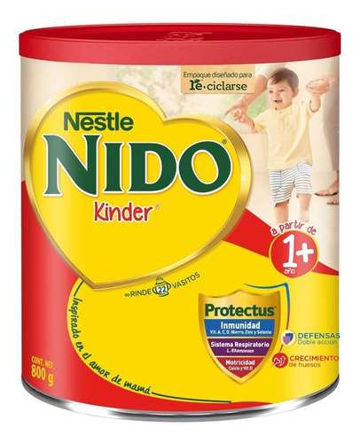 Nestle Nido Kinder Mis Primero Pasos 1-3 Años 800 G