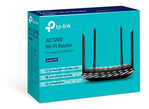 Router Inalámbrico Tp-link Archer C6, Ac1200 Mu-mimo Gigabit