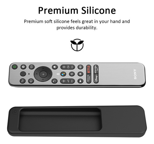 USTIYA Funda Para Sony Tv 4k Ultra Tx800 Case Control Remot Protector Carcasa Color Negro Silicone Cover