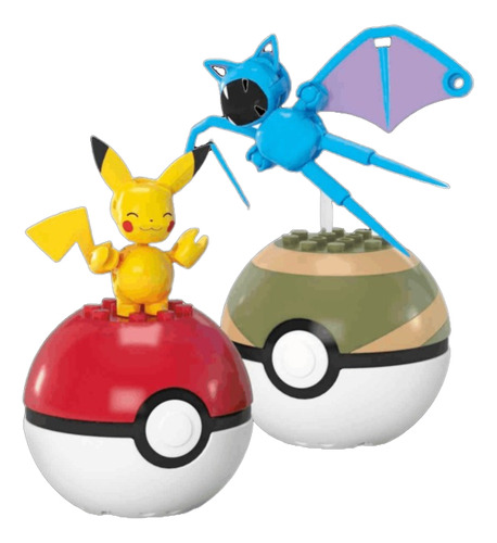 Figura Mega Pokemon Pikachu & Zubat 40 Pcs Mod Hxp12