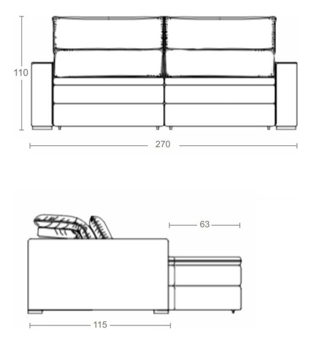 Sofá 4 Lugares Retrátil Reclinável 270cm Denver Eb