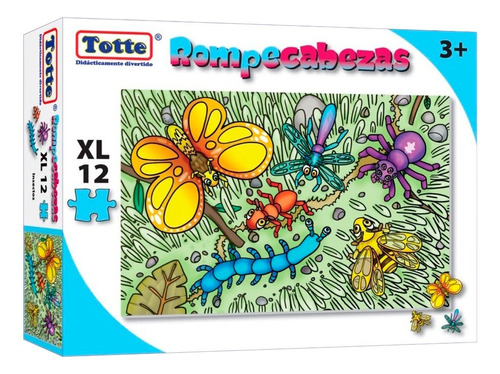 Rompecabezas T251 Totte Insectos 12 Piezas Extra Grandes