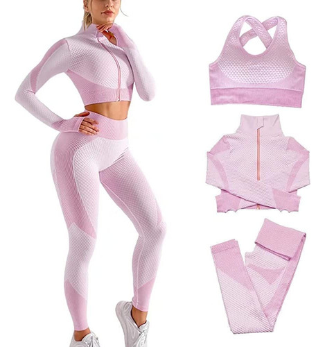 Ropa De Gimnasio De 3 Piezas, Ropa De Yoga Activewear