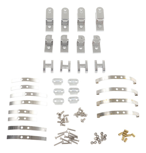 Accesorio Plateado Para Coche Wpl B4 24 1/16 Rc, Aleación De
