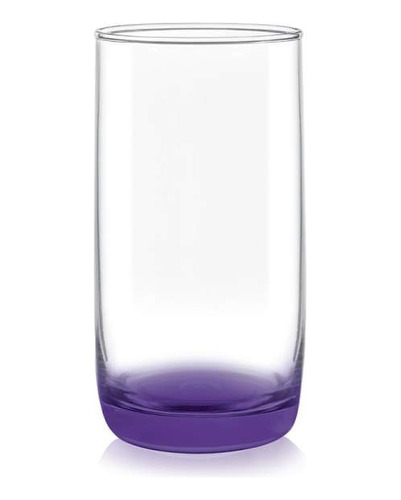 Set 6 Vasos Altos Monterrey Cristar Fondo Color 445ml