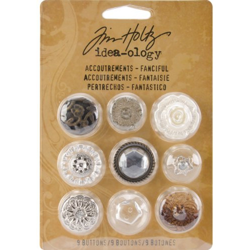 Botones De Tim Holtz Ideaology, Fantasiosos, 9 Por Paqu...