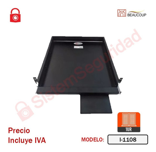 Imagen 4 de 5 de Bandeja Para Rack 19'' 1ur Beaucoup I-1107 I-1105 Y I-1101