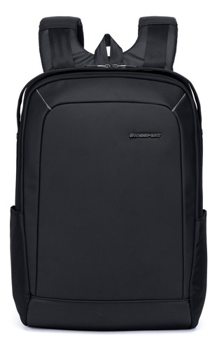 Mochila Executiva Masculina Notebook Espaçosa Antifurto Cor Preto Desenho do tecido Liso