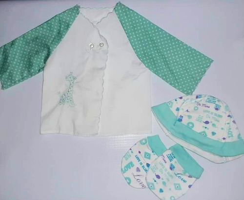 Lote De Batita De Nansu Para Beba Bebe Con Gorra Y Mitones 