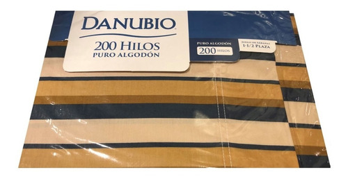 Juego Sabanas 200 Hilos 1 1/2 Twin Danubio Jmc Diseño De La Tela Rayadas