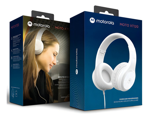 Audífonos Diadema Manos Libres Motorola Moto Xt120, Plug 3.5 Color Blanco