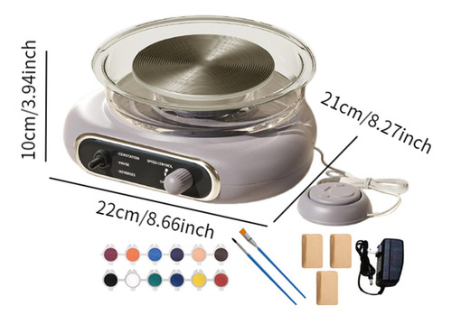 Mini Kit De Torno De Alfarería Con Máquina Para Gris