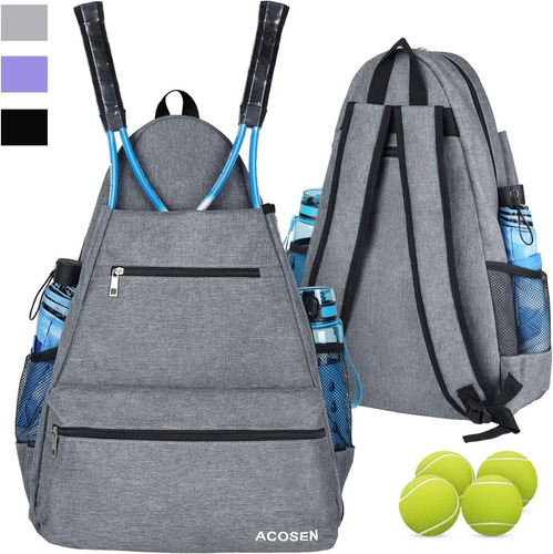 Mochila De Tenis Para Guardar Accesorios. Gris