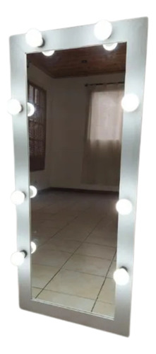 Espejo Hollywood Grande Incluye Las Lamparas Led Sheli 1809 Blanco