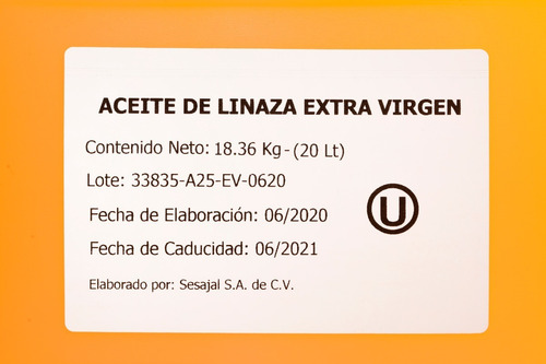 Aceite De Linaza Extra Virgen Ines 20 Litros