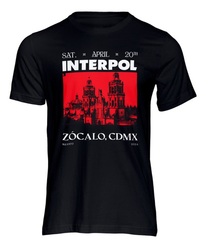 Playera Interpol Zócalo Cdmx