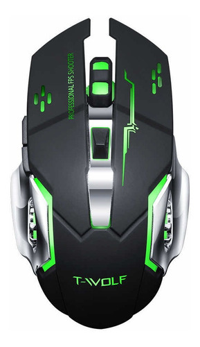 Mouse Inalámbrico Recargable Gaming T-wolf Gamer Q13